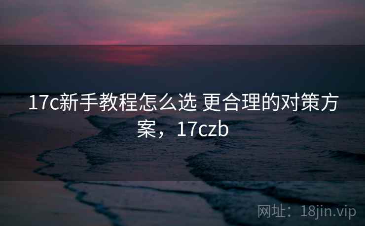 17c新手教程怎么选 更合理的对策方案，17czb  第2张
