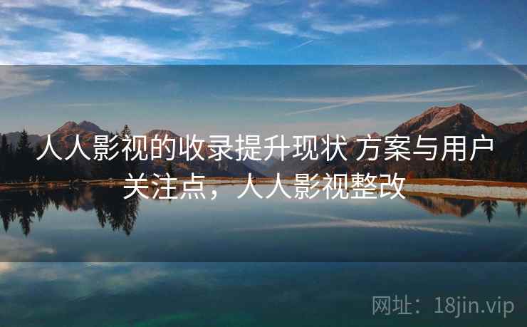 人人影视的收录提升现状 方案与用户关注点，人人影视整改