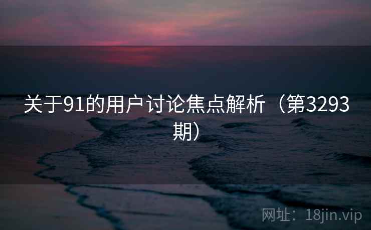 关于91的用户讨论焦点解析(第3293期)