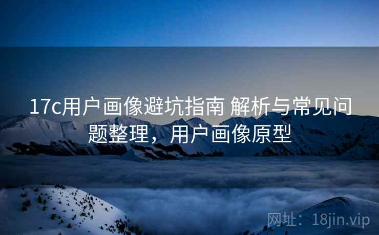 17c用户画像避坑指南 解析与常见问题整理,用户画像原型 第2张 17c用户画像避坑指南 解析与常见问题整理,用户画像原型 第2张